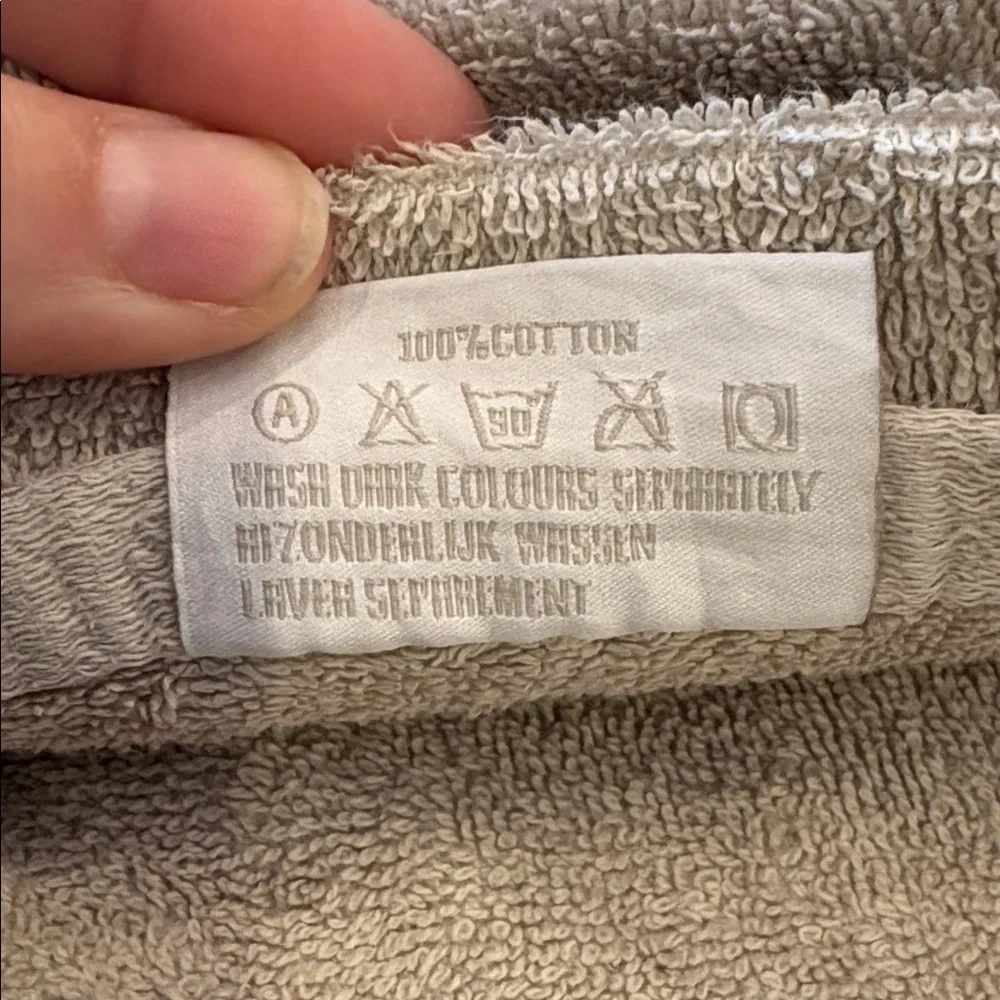 MSC Cruise Line Oversized Beach Towels Tan White Embroidered